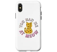 Custodia per iPhone X/XS Sunflowers Cat Lovers You Had me At Meow