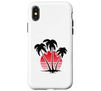 Custodia per iPhone X/XS Sunset Beach Palm Trees for Summer Vacation or Holidays