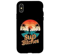 Custodia per iPhone X/XS SUP Bitches Paddleboard Paddle Board Boarding Ragazze Donne