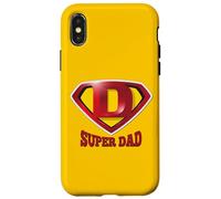 Custodia per iPhone X/XS Super Dad Shield Tee shirt, Happy Father's Day, Best Father