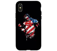 Custodia per iPhone X/XS Superman The American Way Flag