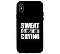 Custodia per iPhone X/XS Sweat Is Just Fat Crying