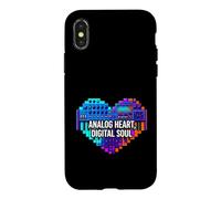 Custodia per iPhone X/XS Synth Music Producer Analog Heart Digital Soul