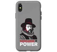 Custodia per iPhone X/XS T-shirt La Conoscenza è Potere - Arte Filosofica Moderna