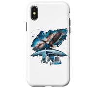 Custodia per iPhone X/XS T-shirt Truck Driver Trucker Da Uomo Dad Big Rig American