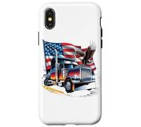 Custodia per iPhone X/XS T-shirt Truck Driver Trucker Da Uomo Dad Big Rig American
