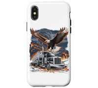 Custodia per iPhone X/XS T-shirt Truck Driver Trucker Da Uomo Dad Big Rig American