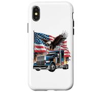 Custodia per iPhone X/XS T-shirt Truck Driver Trucker Da Uomo Dad Big Rig American