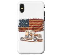Custodia per iPhone X/XS T-shirt Truck Driver Trucker Da Uomo Dad Big Rig American