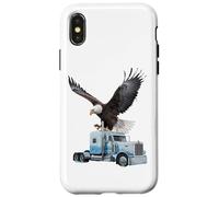 Custodia per iPhone X/XS T-shirt Truck Driver Trucker Da Uomo Dad Big Rig American