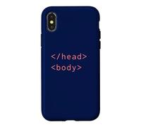 Custodia per iPhone X/XS Tag corpo testa HTML Codifica sintassi Sviluppatore Web CSS Coder