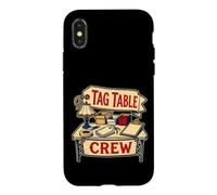 Custodia per iPhone X/XS TAG TABLE CREW Banco per mercatino dell'usato