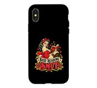 Custodia per iPhone X/XS Tatuaggio Pinup per amante del libro Romance Reader di Busy Reading