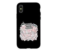 Custodia per iPhone X/XS Teacher Introvert Graded Paper Over People