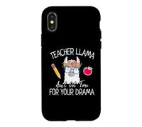 Custodia per iPhone X/XS Teacher Llama Ain't Got Time for the Drama Teachers
