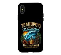 Custodia per iPhone X/XS Teahupo'o Tahiti Nui Polynesia Cavalca la leggenda Surf Addicted