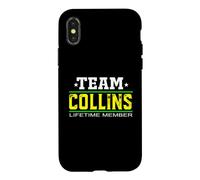 Custodia per iPhone X/XS Team Collins Lifetime Member Surname Last Name Tree Reunion