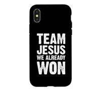Custodia per iPhone X/XS Team Jesus abbiamo già vinto
