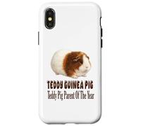 Custodia per iPhone X/XS Teddy Guinea Pig Genitore dell'anno, grazioso design Cavy