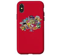Custodia per iPhone X/XS Teen Titans Go! Pizza War!