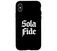 Custodia per iPhone X/XS Teologia Riformata Sola Fide Faith Alone Christian Design