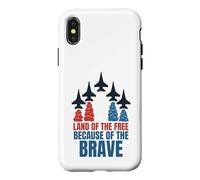 Custodia per iPhone X/XS Terra dei liberi a causa dei coraggiosi