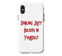 Custodia per iPhone X/XS Tesoro, credi in te stesso vampiro di sangue di Halloween