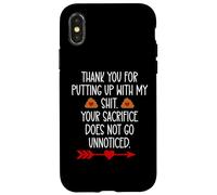 Custodia per iPhone X/XS Thank You for Putting Up With My Shit Funny Coworker Work