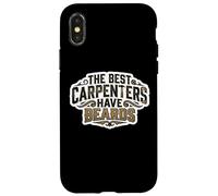 Custodia per iPhone X/XS The Best Carpenters Have Beards Bearded Wood Worker Citazione