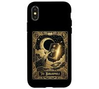 Custodia per iPhone X/XS The Bibliophile Tarocco Carta Estetica Celeste Book Lover