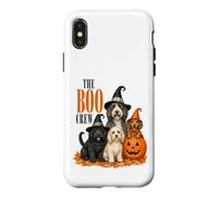 Custodia per iPhone X/XS The Boo Crew Halloween Dogs Pumpkin Witch Hat