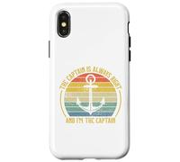 Custodia per iPhone X/XS The Captain Is Always Right and I'm The Captain