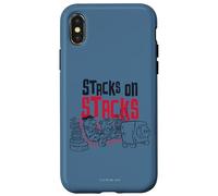 Custodia per iPhone X/XS The Flintstones Fred Barney Stacks on Stacks