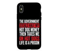 Custodia per iPhone X/XS The Government Steals Half My Hot Dog Money