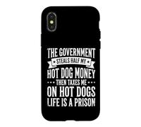 Custodia per iPhone X/XS The Government Steals Half My Hot Dog Money