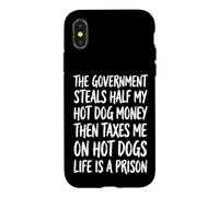Custodia per iPhone X/XS The Government Steals Half My Hot Dog Money