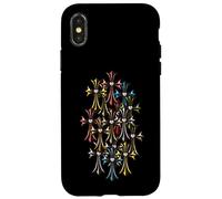 Custodia per iPhone X/XS The Heart Diamond Color Cross
