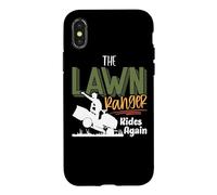 Custodia per iPhone X/XS The Lawn Ranger Rides Again - Mower Mowing - Lawn Caretaker
