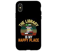 Custodia per iPhone X/XS The Library Is My Happy Place - Lettore vintage per bibliotecari retrò