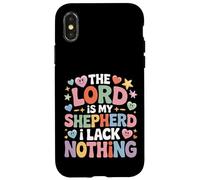 Custodia per iPhone X/XS The Lord Is My Shepherd I Lack Nothing Church Strength -