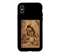 Custodia per iPhone X/XS The Lovers Tarot Card Scrapbook Design