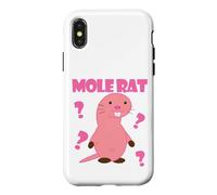 Custodia per iPhone X/XS The Mole Rat - Simpatico disegno di opera d'arte digitale