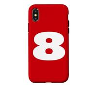 Custodia per iPhone X/XS The Number 8 Eight Sports Team - Stampa frontale per compleanno
