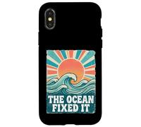 Custodia per iPhone X/XS The Ocean Fixed It Retro Beach Waves Sun