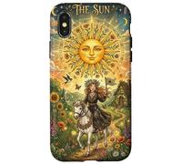 Custodia per iPhone X/XS The Sun Tarot Card Celestial Maiden Horse