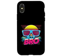 Custodia per iPhone X/XS This Is My 80s Bro Costume Party The Sun con occhiali da sole