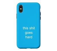 Custodia per iPhone X/XS This Shit Goes Hard Meme umoristico minimalista di Brainrot Gen Z