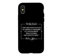 Custodia per iPhone X/XS THOMAS JEFFERSON CITA IL PIÙ GRANDE PERICOLO PER LA LIBERTÀ