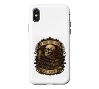 Custodia per iPhone X/XS Ti giuro che giuro che giuriamo un lettore di romanzi con teschio libroso