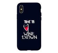 Custodia per iPhone X/XS Time To Wine Down - Sorseggiare, rilassare, ripetere! Bere sarcastico